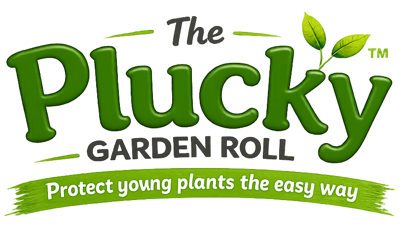 Plucky Garden Roll logo - Protect young plants the easy way.